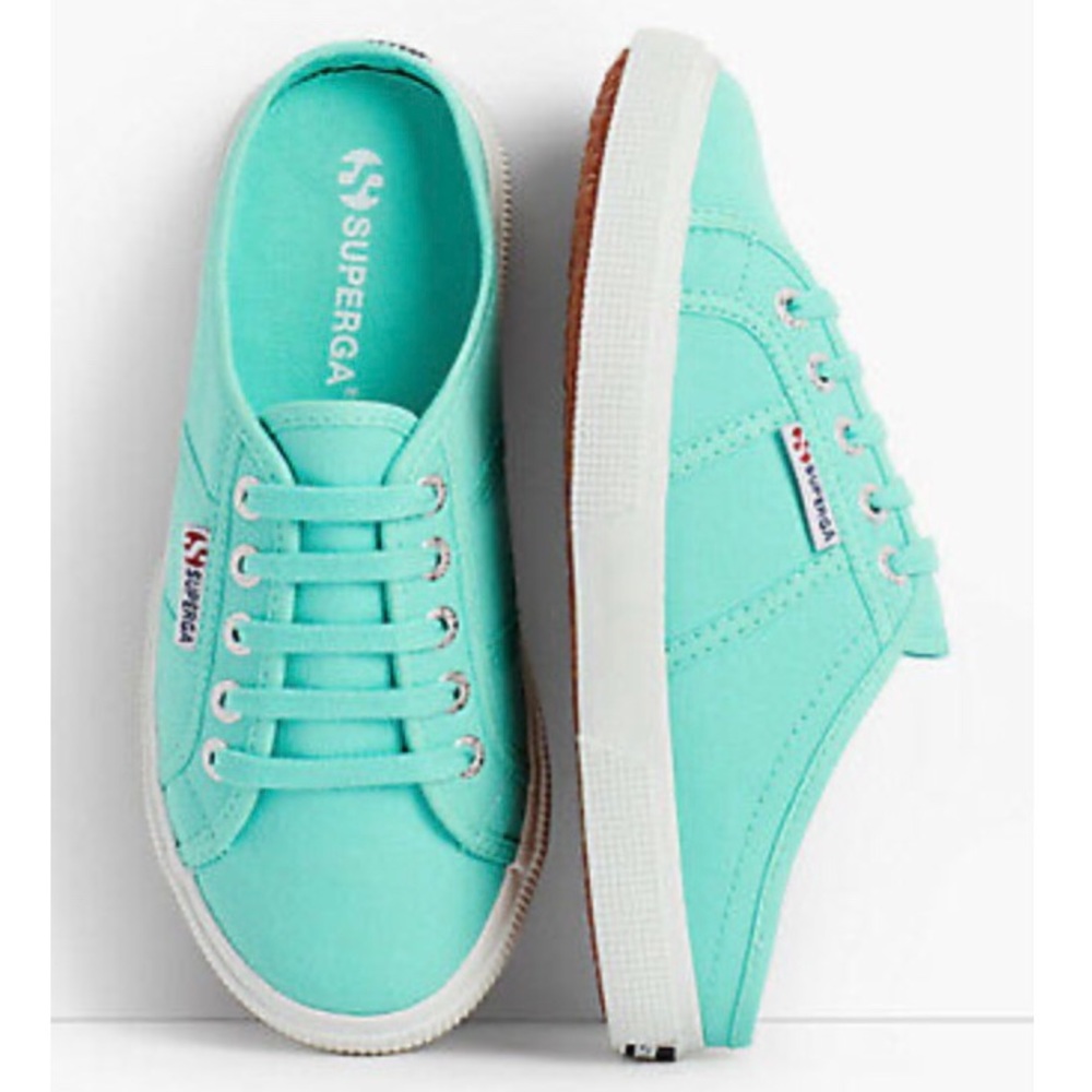 Superga 2288 Slip-on Mule Canvas Sneakers in Teal